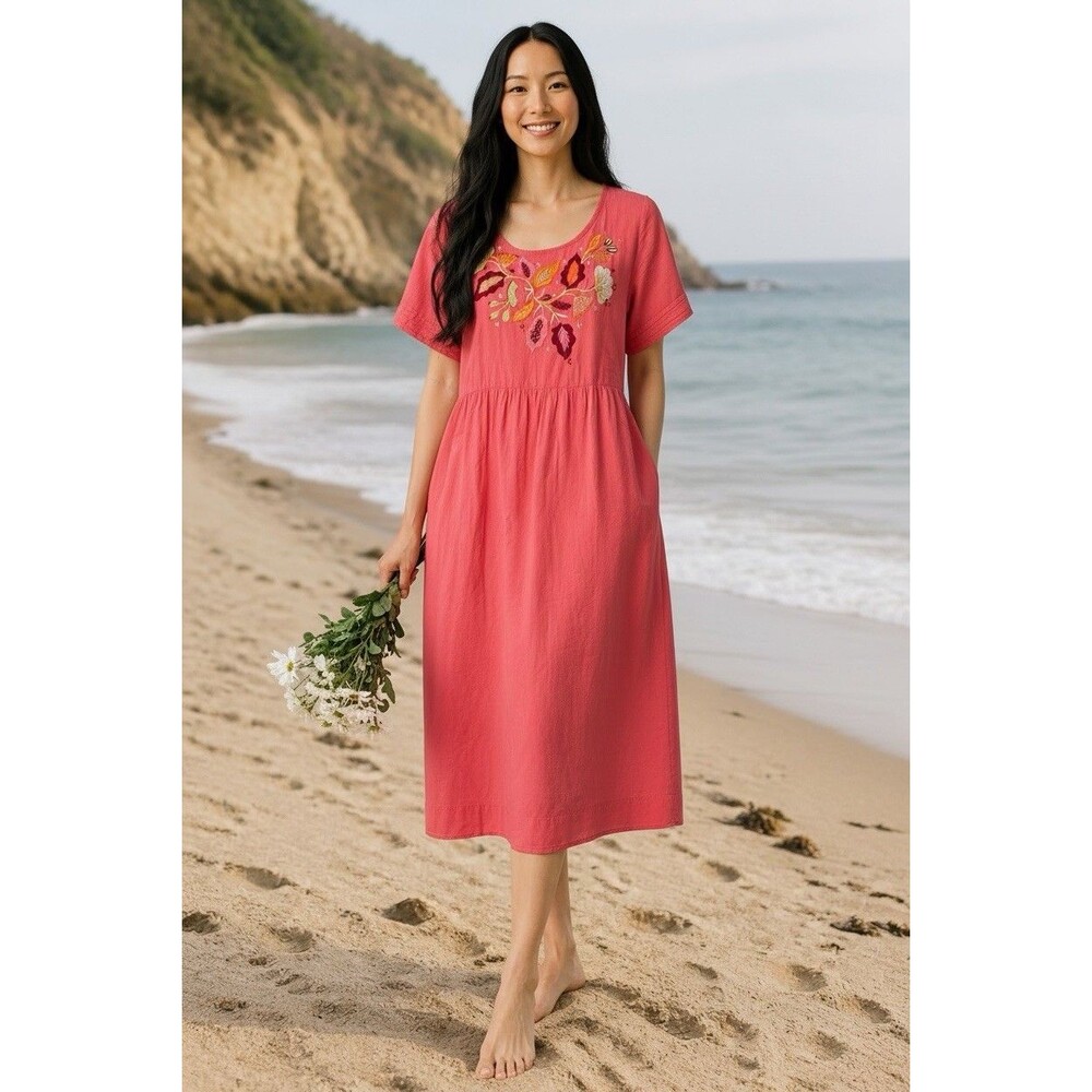 Gudrun Sjoden dress NEW boho midi Medium embroidered summer quality luxury